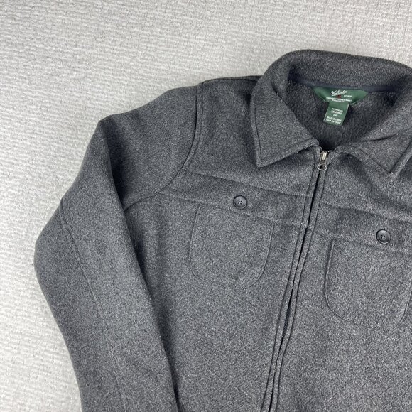 Woolrich Women's Shirt Jacket Chore Size Large Gray Pockets Outdoor - Picture 3 of 16